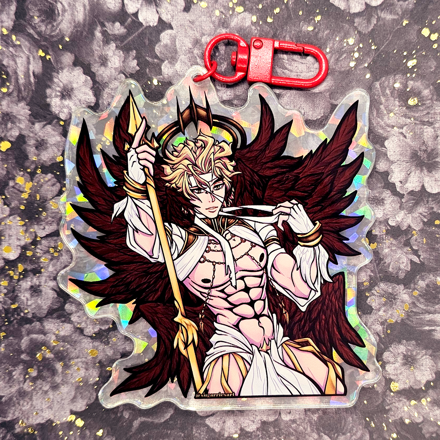 Archangel Hawks Dual Holo/Clear Acrylic Charm