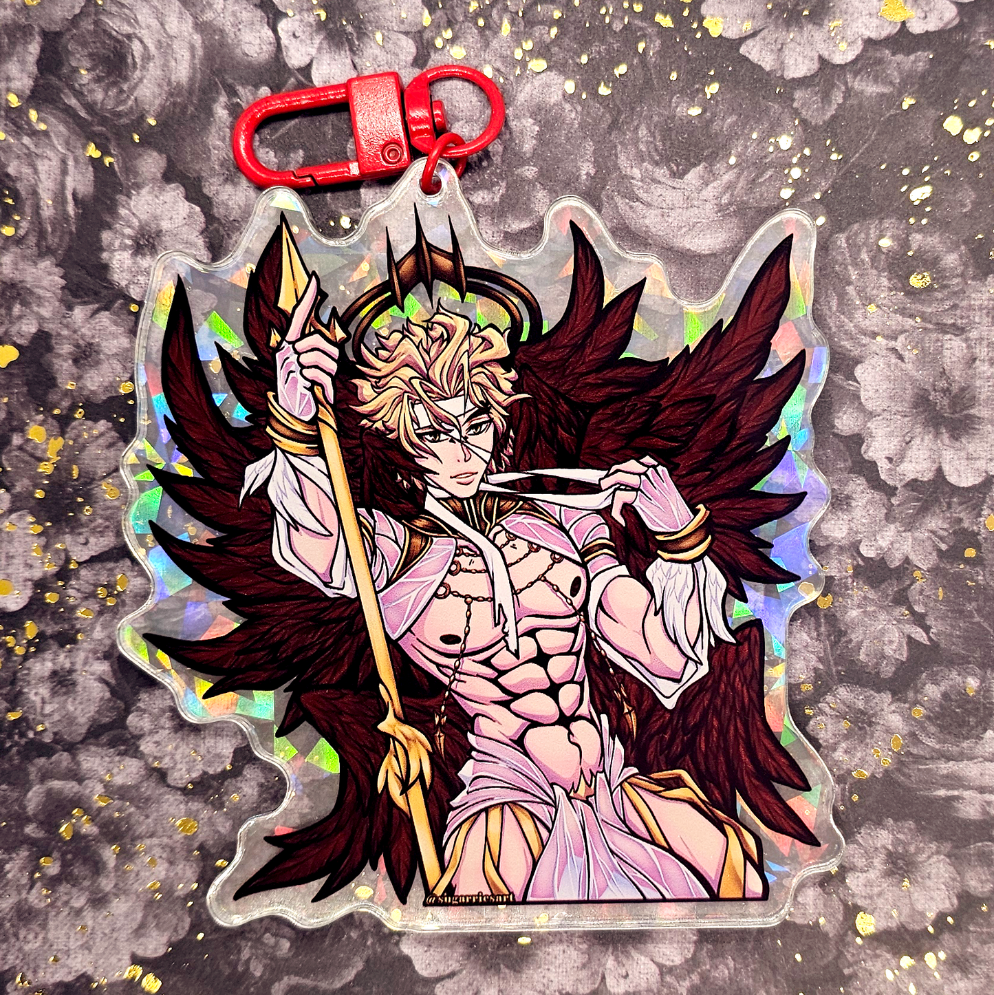 Archangel Hawks Dual Holo/Clear Acrylic Charm