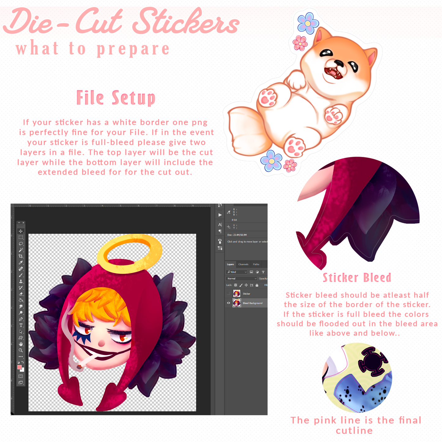 Custom Stickers, Die-Cut , Kiss-Cut or Sticker Sheets!