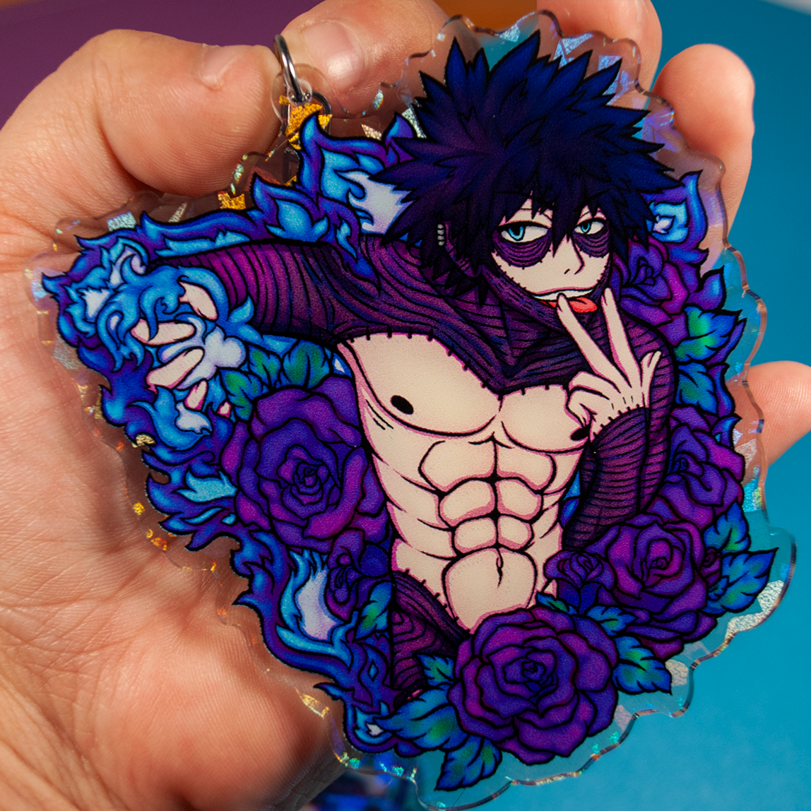 Blueflame Dabi Dual Holo/Clear Acrylic Charm
