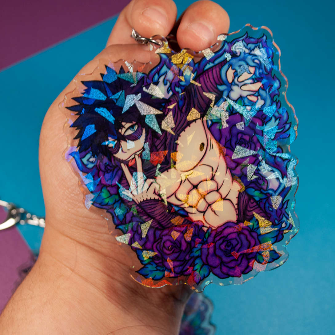 Blueflame Dabi Dual Holo/Clear Acrylic Charm
