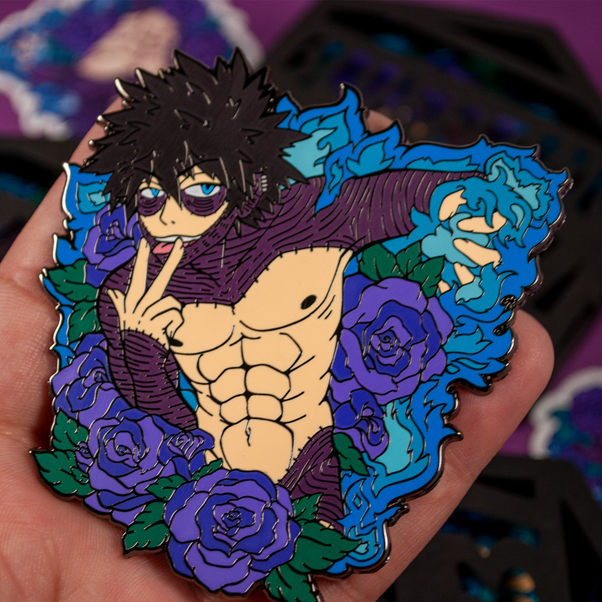 Blueflame Dabi - Nudey My Hero Hard Enamel Pin Collection
