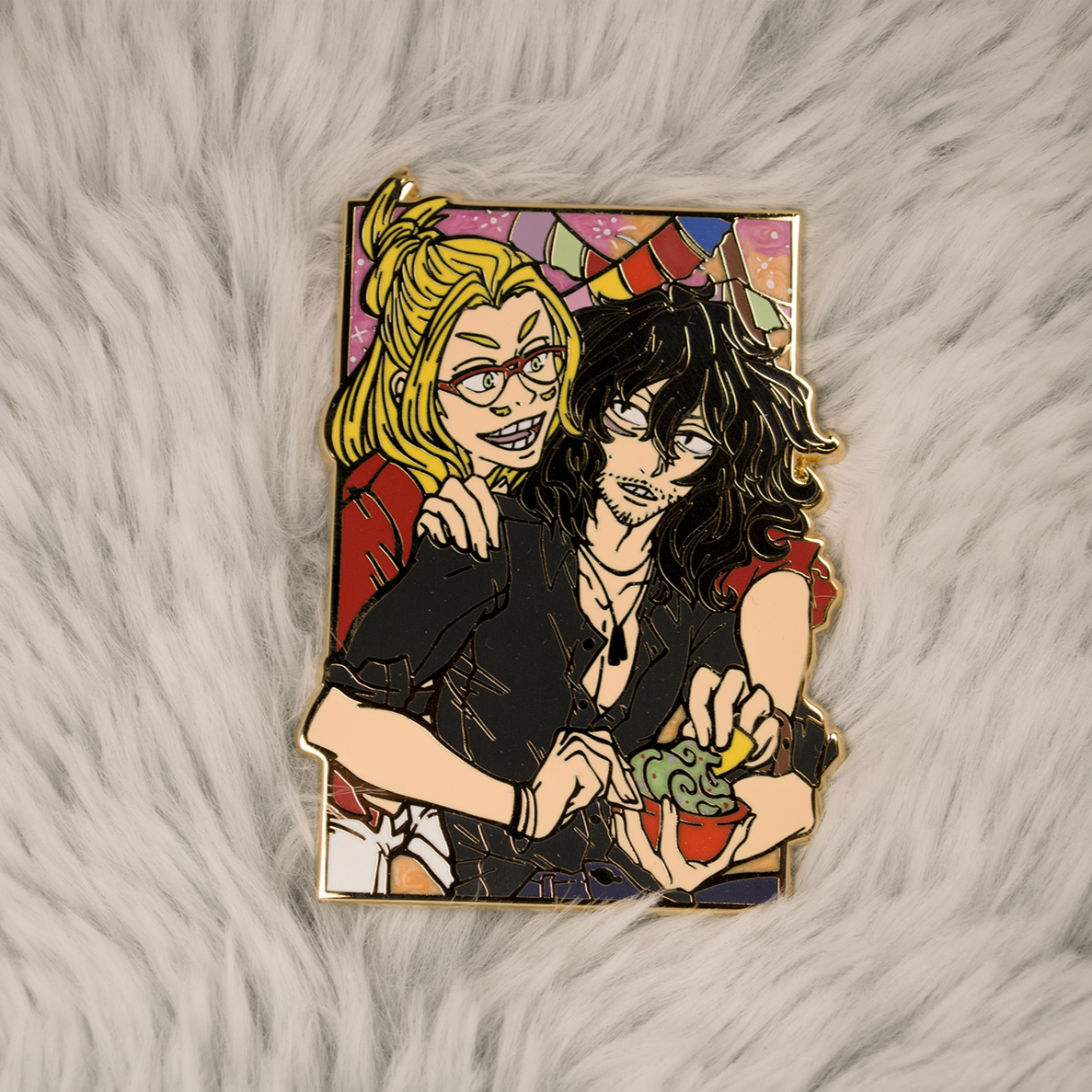 BFF Date Night EraserxMic Hard Enamel Pin