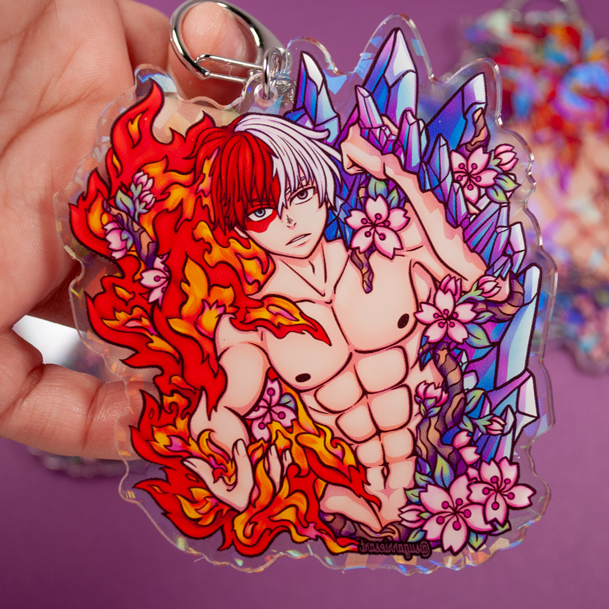 Icy Hot Dual Holo/Clear Acrylic Charm