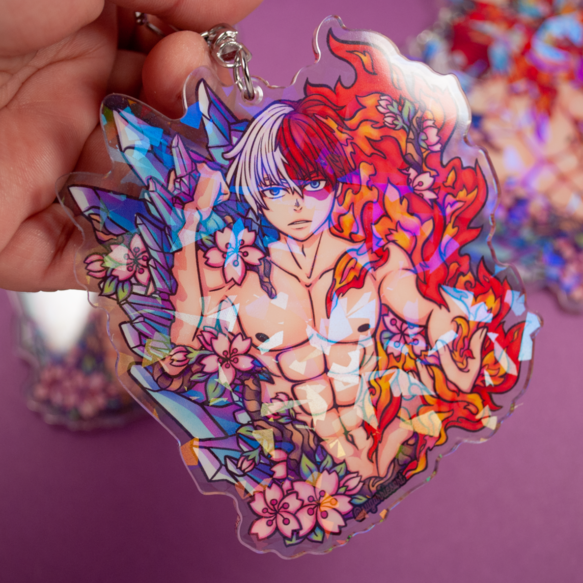 Icy Hot Dual Holo/Clear Acrylic Charm