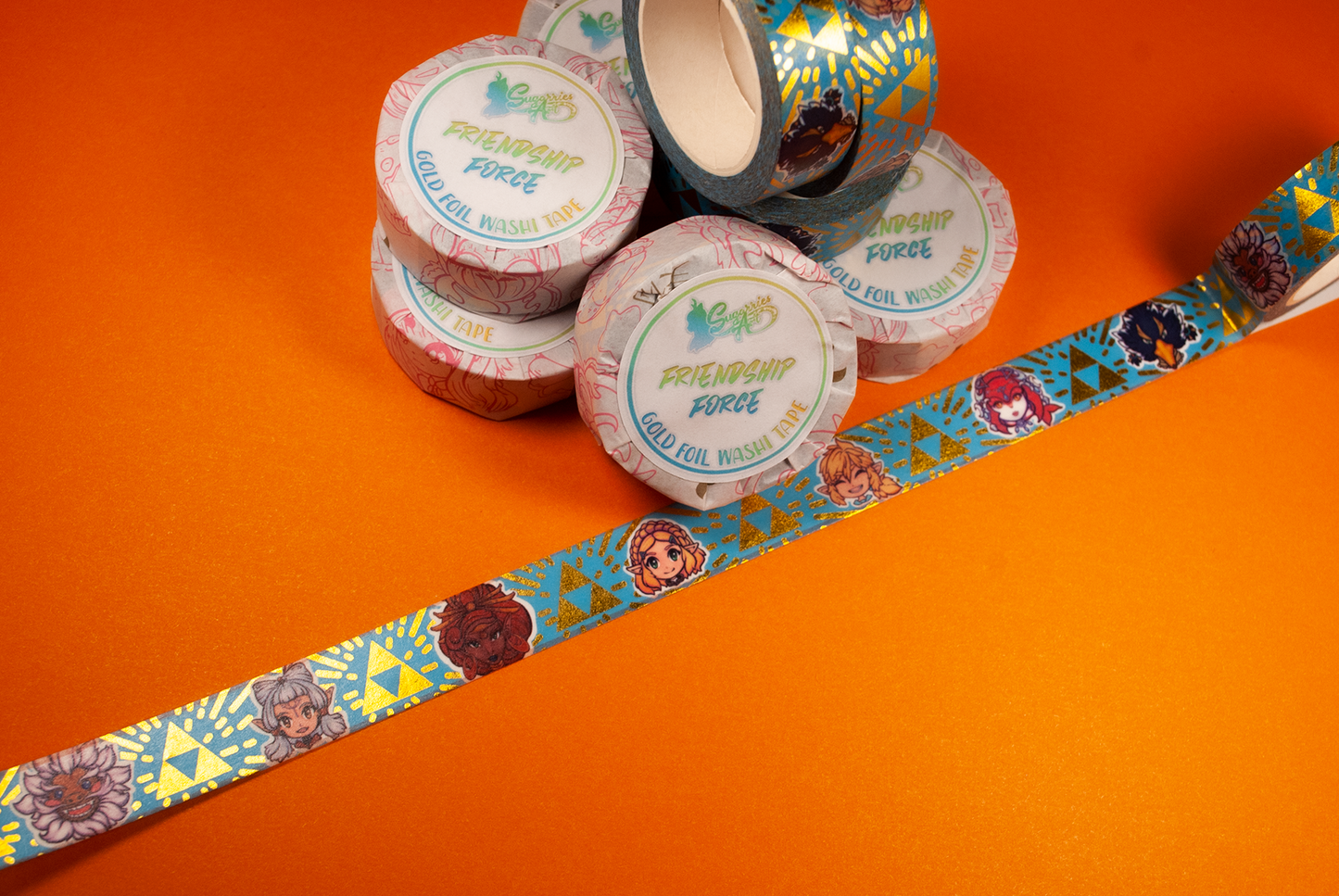 Friendship Force Gold Foil Washi Tape 15mm x 10m