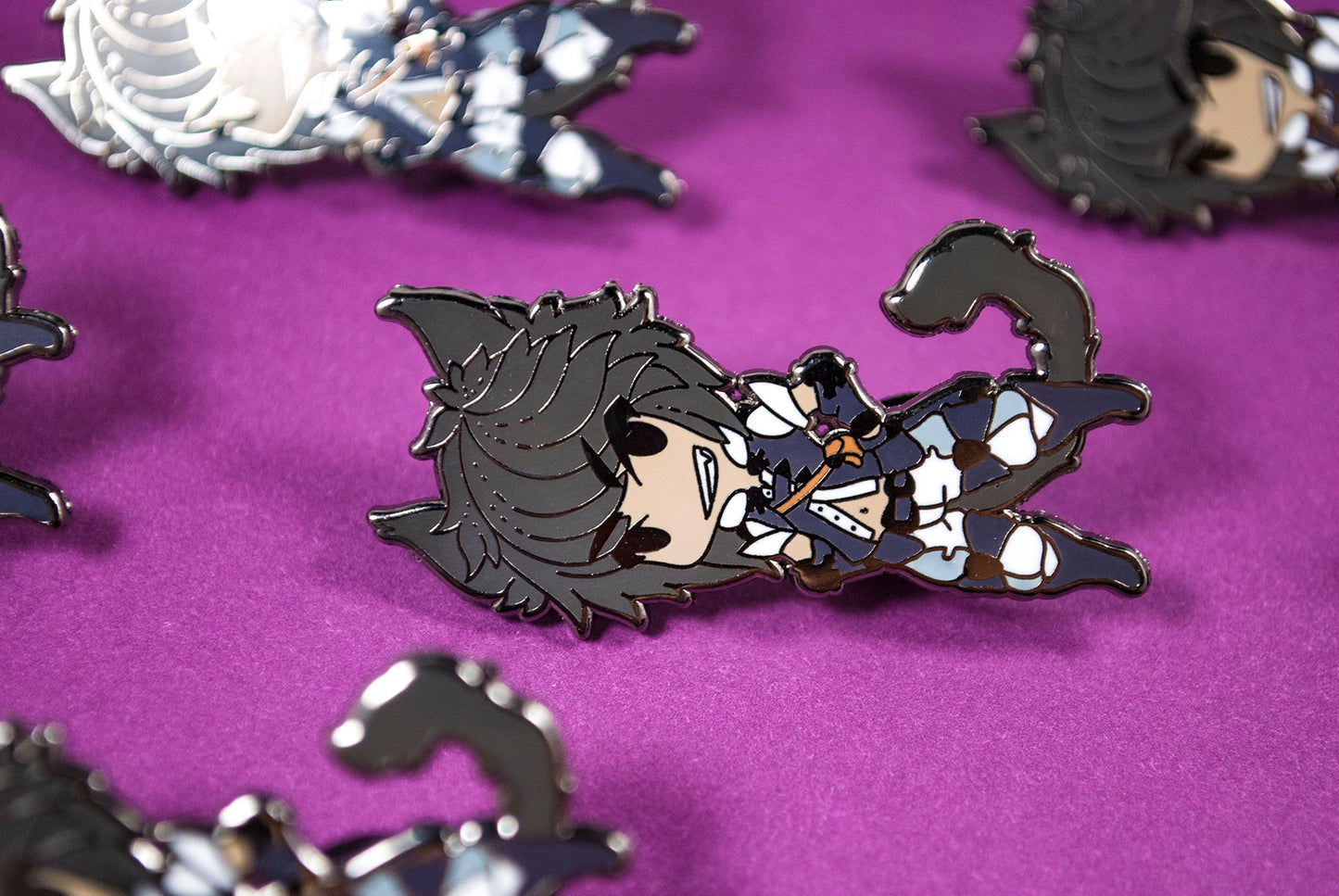 Miqo'te Boy- Little FFXIV Race Enamel Pin - Keepers of the Moon