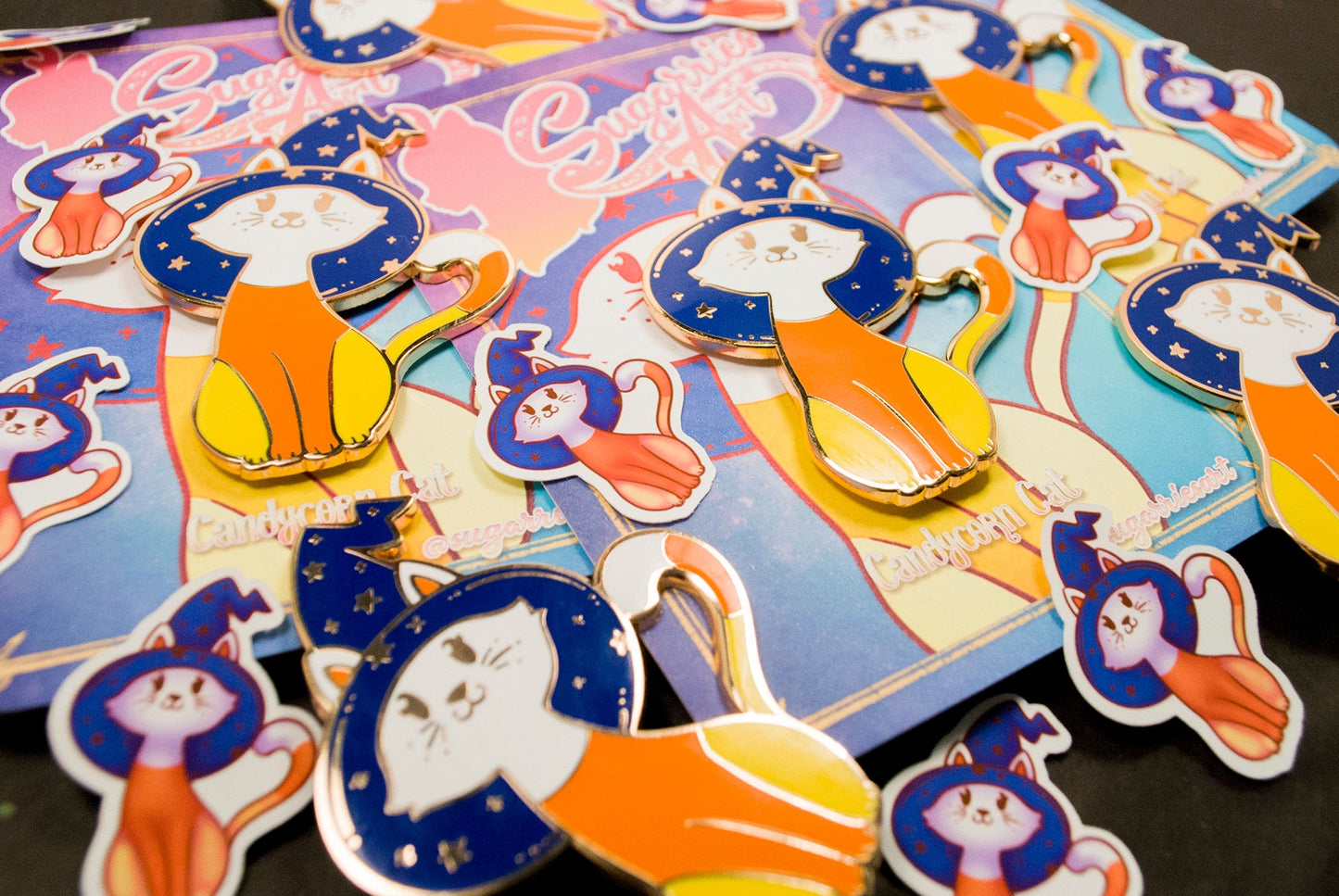Spoopy Cuties - Candycorn Cat Enamel Pin