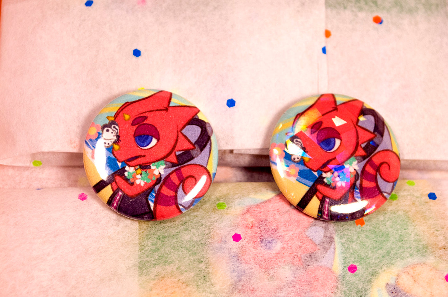Horizon Islanders - Animal Crossing Button Set of Seven Adorable 1 inch Buttons