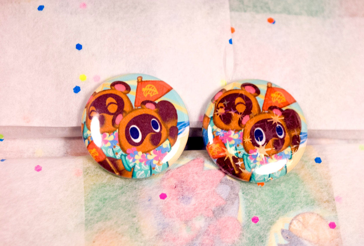 Horizon Islanders - Animal Crossing Button Set of Seven Adorable 1 inch Buttons