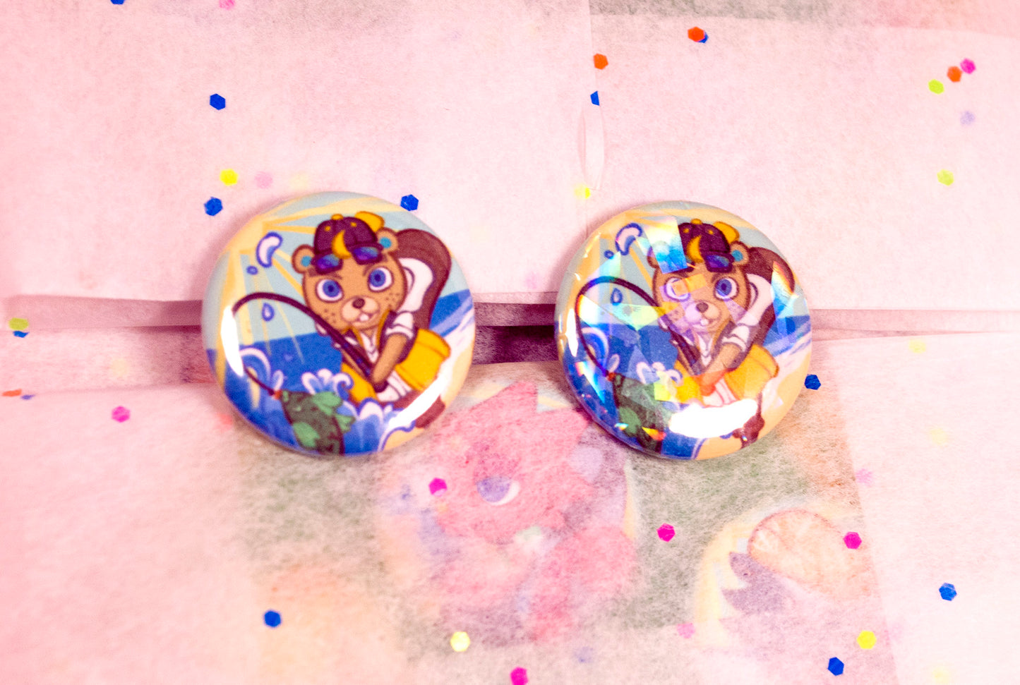 Horizon Islanders - Animal Crossing Button Set of Seven Adorable 1 inch Buttons
