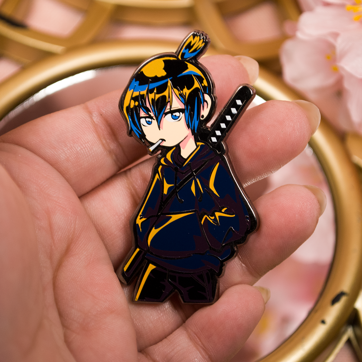 Devil Hunter Aki Hard Enamel Pin