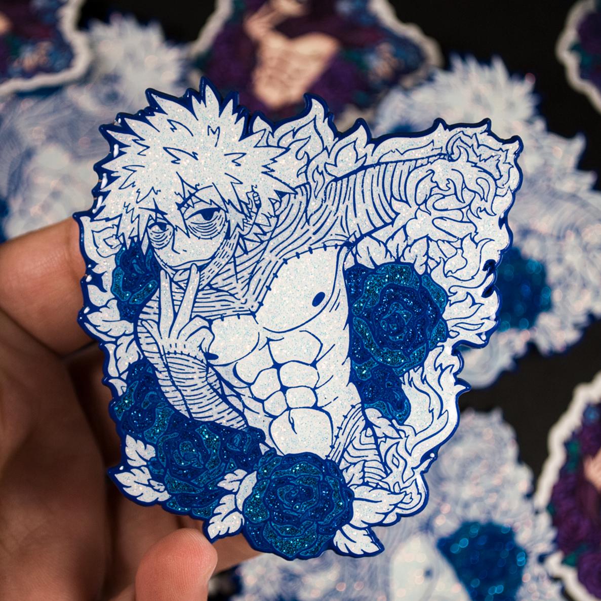 Blueflame Dabi - Nudey My Hero Hard Enamel Pin Collection