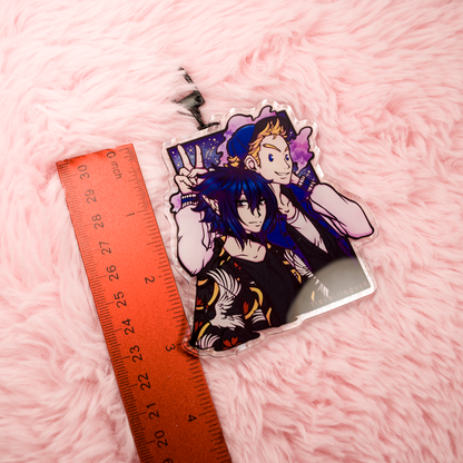 BFF Date Night Mirio x Tamaki Dual Holo/Clear Acrylic Charm