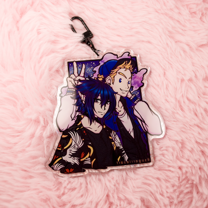 BFF Date Night Mirio x Tamaki Dual Holo/Clear Acrylic Charm