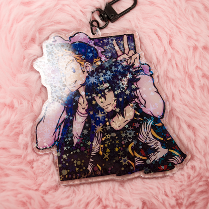 BFF Date Night Mirio x Tamaki Dual Holo/Clear Acrylic Charm