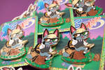 Load image into Gallery viewer, Villager Raymond - Campfire Friend Animal Crossing Pin Collection
