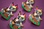 Load image into Gallery viewer, Villager Raymond - Campfire Friend Animal Crossing Pin Collection
